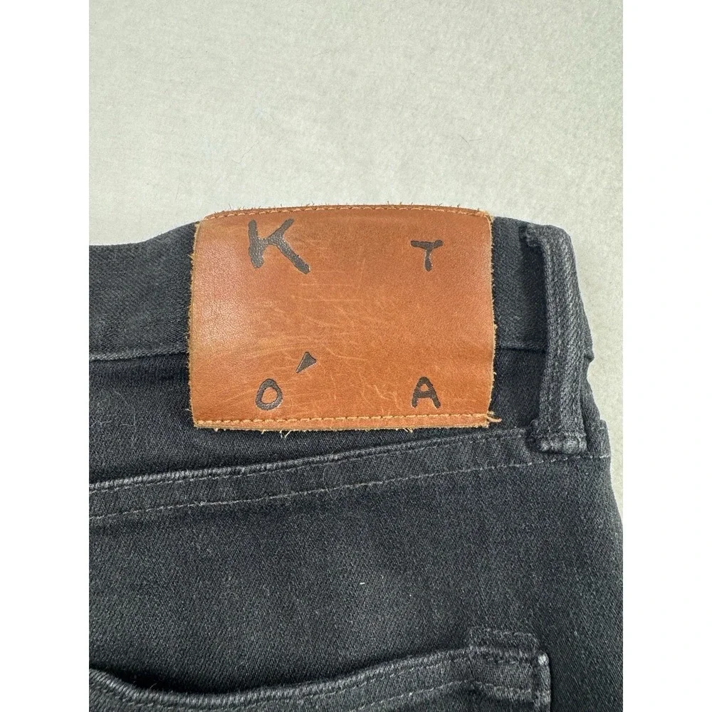 Hiroshi Kato The Scissors Slim Tapered Jeans Black Raw Made in USA Mens 34